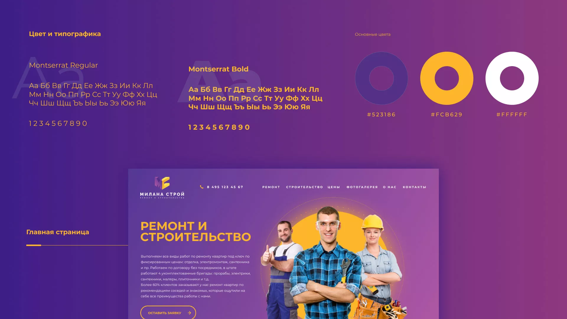 Разработка сайта строительной компании «Милана-Строй» в Ипатово