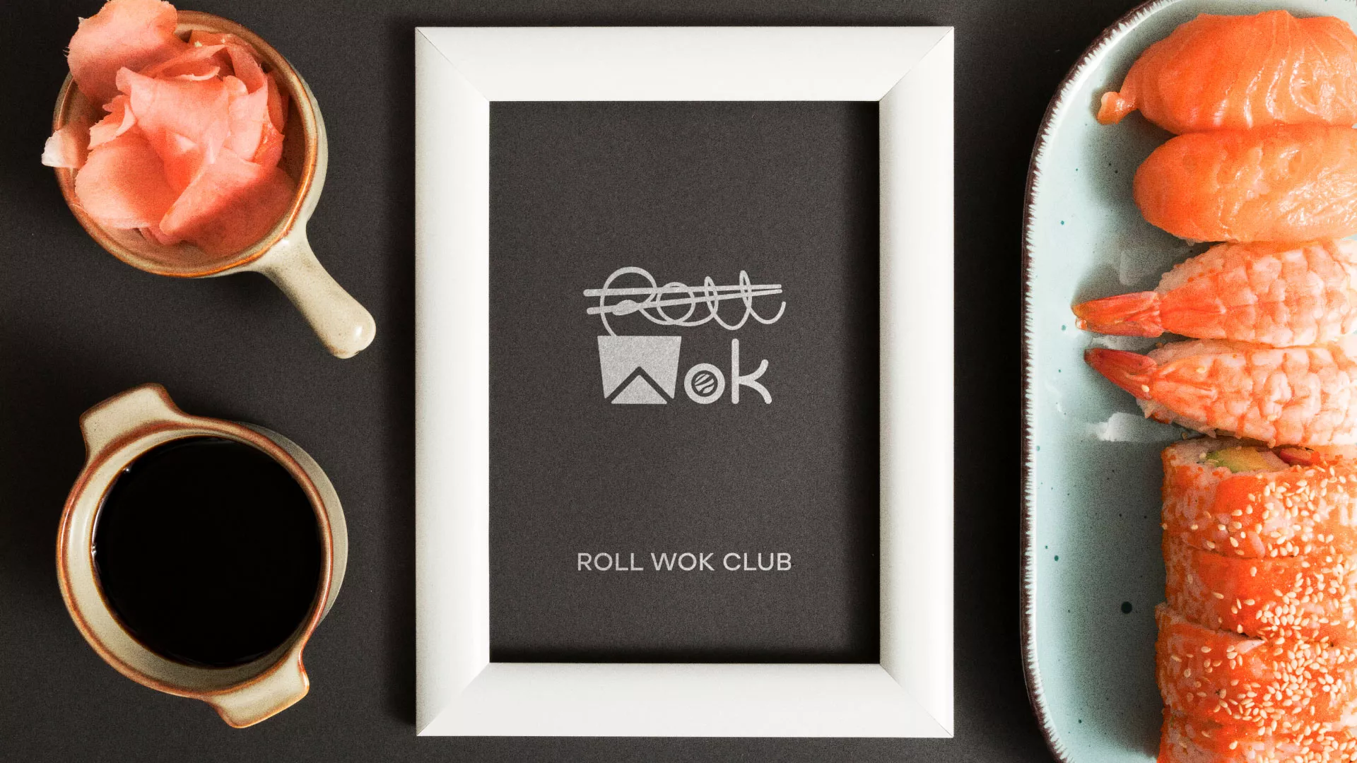 Разработка логотипа суши-бара «Roll Wok Club» в Ипатово
