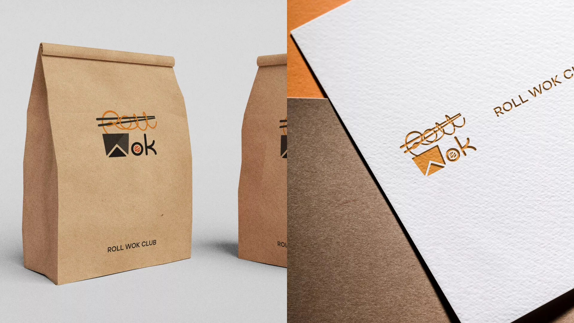 Разработка логотипа суши-бара «Roll Wok Club» в Ипатово
